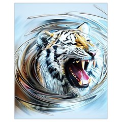 Tiger Animal Art Swirl Decorative Drawstring Bag (Small)