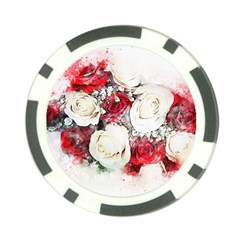 Flowers Roses Bouquet Art Nature Poker Chip Card Guard