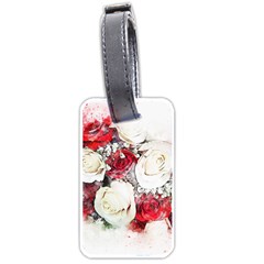 Flowers Roses Bouquet Art Nature Luggage Tags (one Side)  by Nexatart