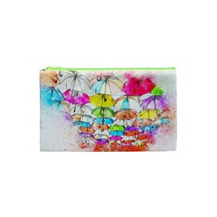 Umbrella Art Abstract Watercolor Cosmetic Bag (xs)