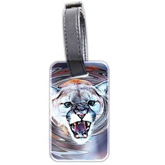 Cougar Animal Art Swirl Decorative Luggage Tags (two Sides) by Nexatart