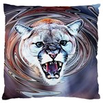 Cougar Animal Art Swirl Decorative Large Cushion Case (One Side) Front