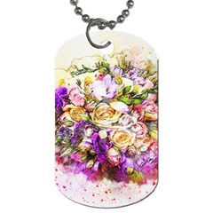 Flowers Bouquet Art Nature Dog Tag (two Sides) by Nexatart