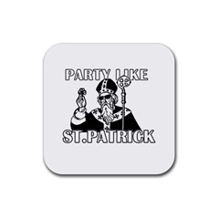  St  Patricks Day  Rubber Coaster (square)  by Valentinaart