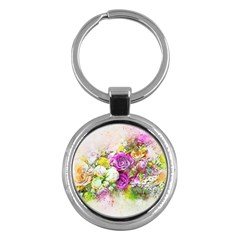 Flowers Bouquet Art Nature Key Chains (round) 