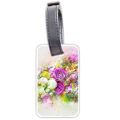 Flowers Bouquet Art Nature Luggage Tags (one Side)  by Nexatart