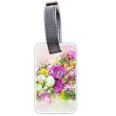 Flowers Bouquet Art Nature Luggage Tags (two Sides) by Nexatart