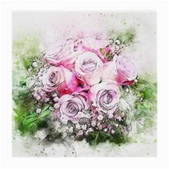 Flowers Bouquet Art Nature Medium Glasses Cloth (2-side) by Nexatart