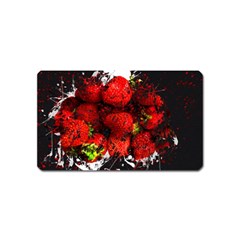 Strawberry Fruit Food Art Abstract Magnet (Name Card)