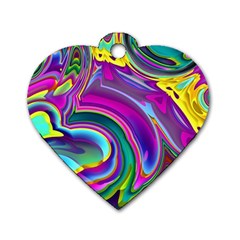 Background Art Abstract Watercolor Dog Tag Heart (two Sides) by Nexatart