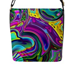 Background Art Abstract Watercolor Flap Messenger Bag (l)  by Nexatart