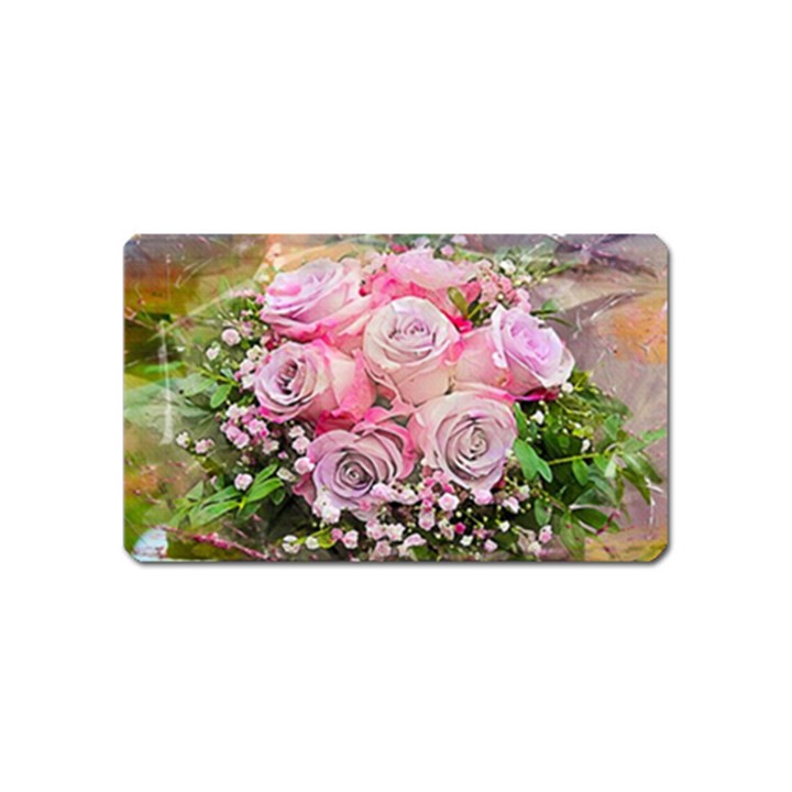 Flowers Bouquet Wedding Art Nature Magnet (Name Card)