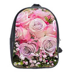 Flowers Bouquet Wedding Art Nature School Bag (xl) by Nexatart