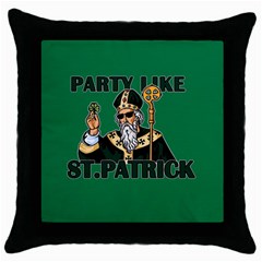  St  Patricks Day  Throw Pillow Case (black) by Valentinaart