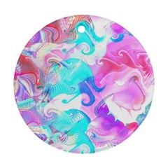 Background Art Abstract Watercolor Pattern Ornament (round) by Nexatart