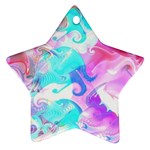 Background Art Abstract Watercolor Pattern Star Ornament (Two Sides) Front