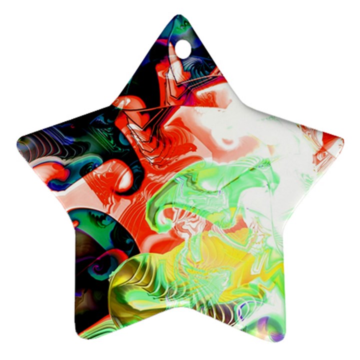 Background Art Abstract Watercolor Star Ornament (Two Sides)