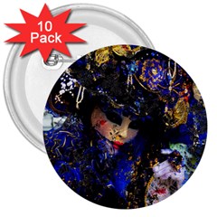 Mask Carnaval Woman Art Abstract 3  Buttons (10 Pack)  by Nexatart