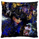 Mask Carnaval Woman Art Abstract Large Flano Cushion Case (Two Sides) Front