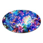 Background Art Abstract Watercolor Oval Magnet Front