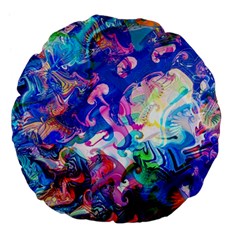 Background Art Abstract Watercolor Large 18  Premium Flano Round Cushions by Nexatart