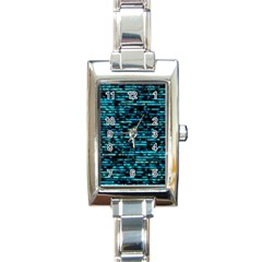 Wall Metal Steel Reflexions Rectangle Italian Charm Watch by Nexatart