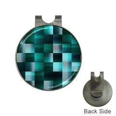 Background Squares Metal Green Hat Clips With Golf Markers by Nexatart