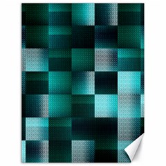 Background Squares Metal Green Canvas 18  X 24   by Nexatart