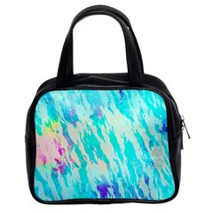 Blue Background Art Abstract Watercolor Classic Handbags (2 Sides) by Nexatart