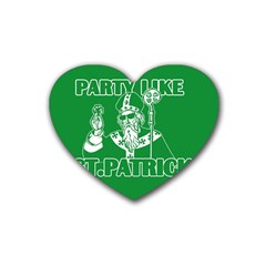  St  Patricks Day  Heart Coaster (4 Pack)  by Valentinaart