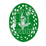  St. Patricks day  Oval Filigree Ornament (Two Sides) Back