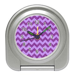 Background Fabric Violet Travel Alarm Clocks by Nexatart