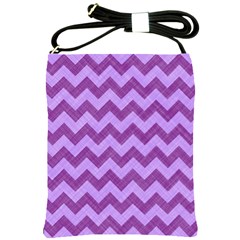 Background Fabric Violet Shoulder Sling Bags