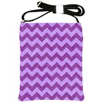 Background Fabric Violet Shoulder Sling Bags Front