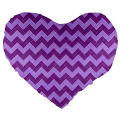 Background Fabric Violet Large 19  Premium Flano Heart Shape Cushions