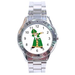  St  Patrick  Dabbing Stainless Steel Analogue Watch by Valentinaart