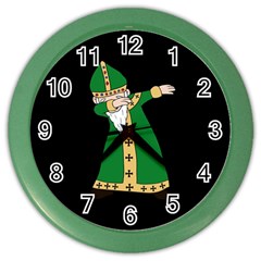  St  Patrick  Dabbing Color Wall Clocks