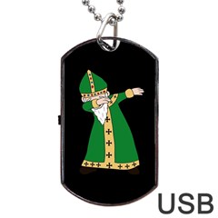  St  Patrick  Dabbing Dog Tag Usb Flash (two Sides) by Valentinaart