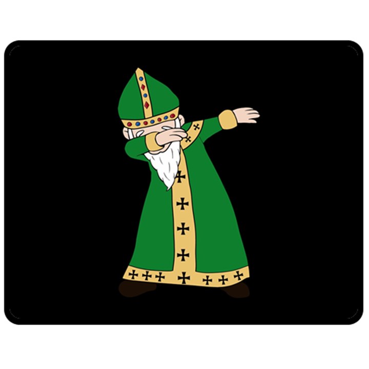  St. Patrick  Dabbing Double Sided Fleece Blanket (Medium) 