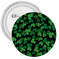 St  Patricks Day Clover Pattern 3  Buttons by Valentinaart