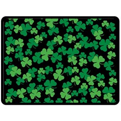 St  Patricks Day Clover Pattern Fleece Blanket (large)  by Valentinaart