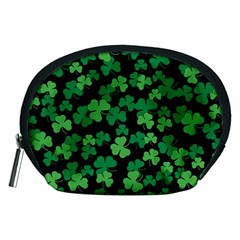 St  Patricks Day Clover Pattern Accessory Pouches (medium)  by Valentinaart