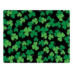 St  Patricks Day Clover Pattern Double Sided Flano Blanket (large)  by Valentinaart