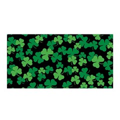 St  Patricks Day Clover Pattern Satin Wrap by Valentinaart