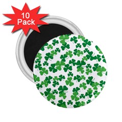 St  Patricks Day Clover Pattern 2 25  Magnets (10 Pack)  by Valentinaart