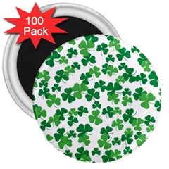 St  Patricks Day Clover Pattern 3  Magnets (100 Pack) by Valentinaart