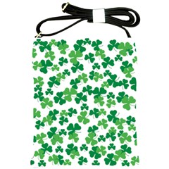 St  Patricks Day Clover Pattern Shoulder Sling Bags by Valentinaart