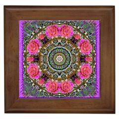 Roses In A Color Cascade Of Freedom And Peace Framed Tiles by pepitasart