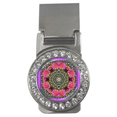 Roses In A Color Cascade Of Freedom And Peace Money Clips (cz)  by pepitasart