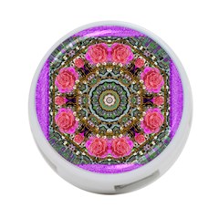 Roses In A Color Cascade Of Freedom And Peace 4-port Usb Hub (one Side) by pepitasart